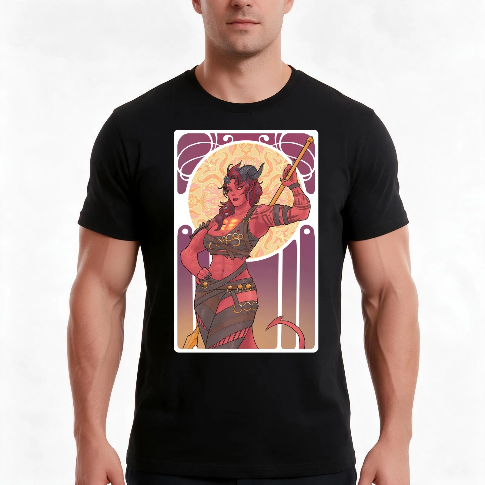 Karlach Best companion in BaldurGate3 T-Shirt, Summer Casual Cotton Tee, Oversized Streetwear Tops, Vintage Graphic Print