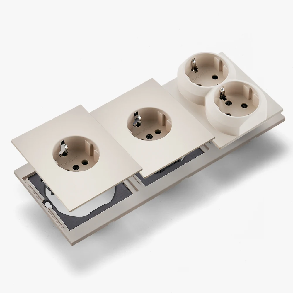 Skin Sensation Integrated Panel Skin Feel Paint Wall Socket Power Sockets Embedded DIY Combination Embedded Paint Socket Sockets