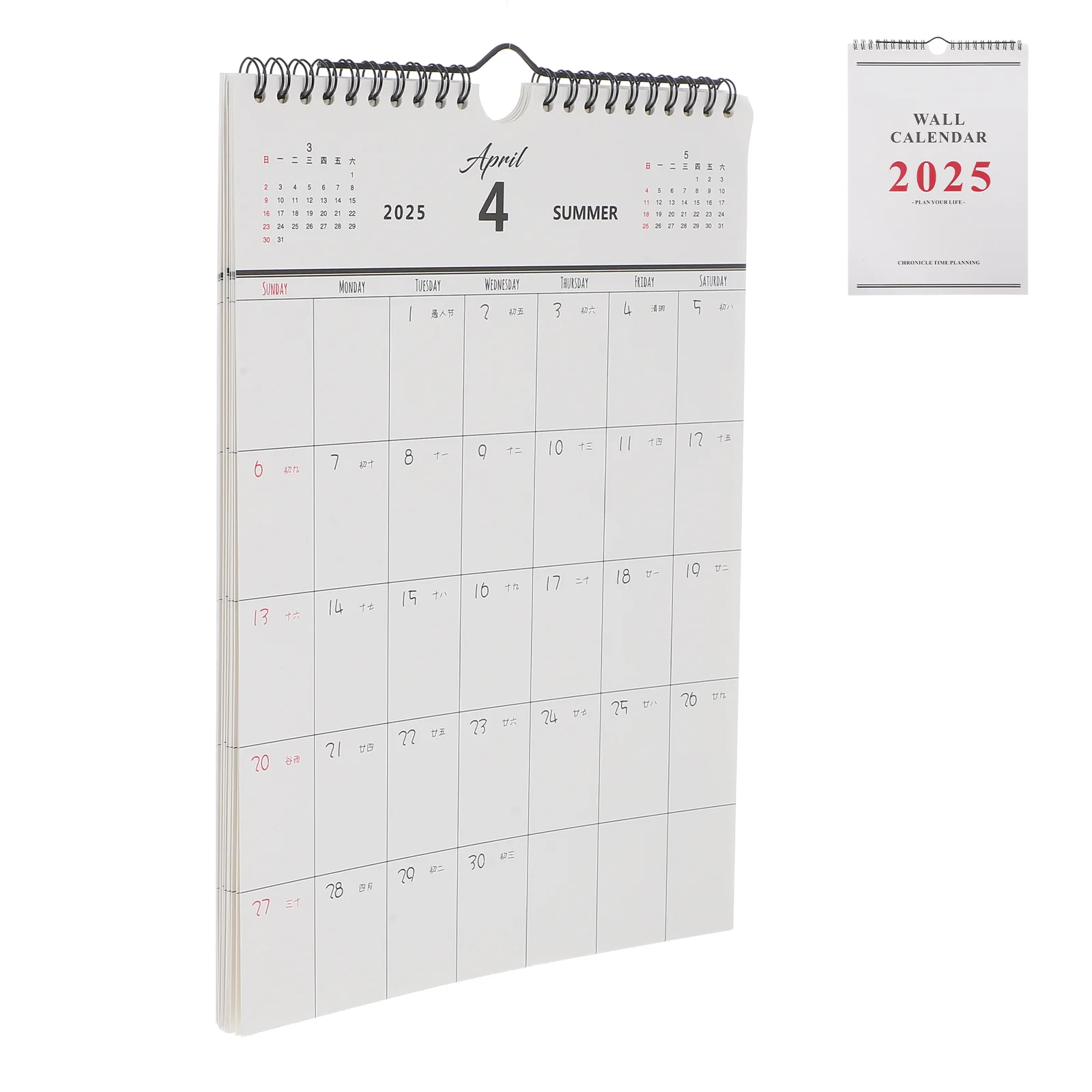 Wall Mounted Calendar Paper Advent Desk Family Monthly Academic Year Office Desktop