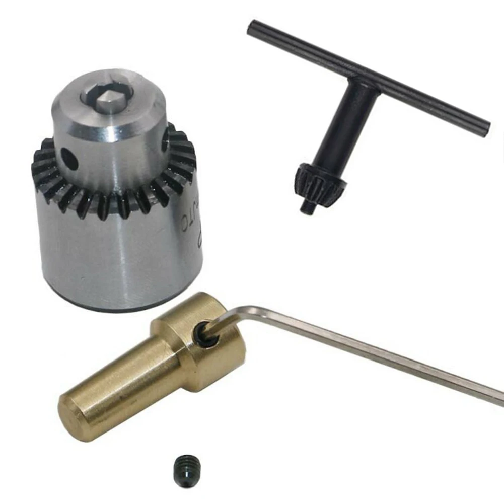 JT0 Micro Motor Drill Chuck Clamping Range 0.3-4mm Electric Motor Shaft 3.17mm Mini Drill Chuck With Chuck Key