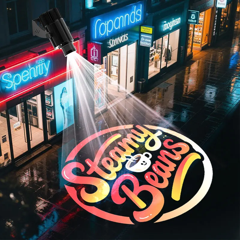 

Custom Logo Projector Light Outdoor Waterproof Gobo Projector 40W 60W 100W 150W 200WLED Advertising Lights for Business Branding