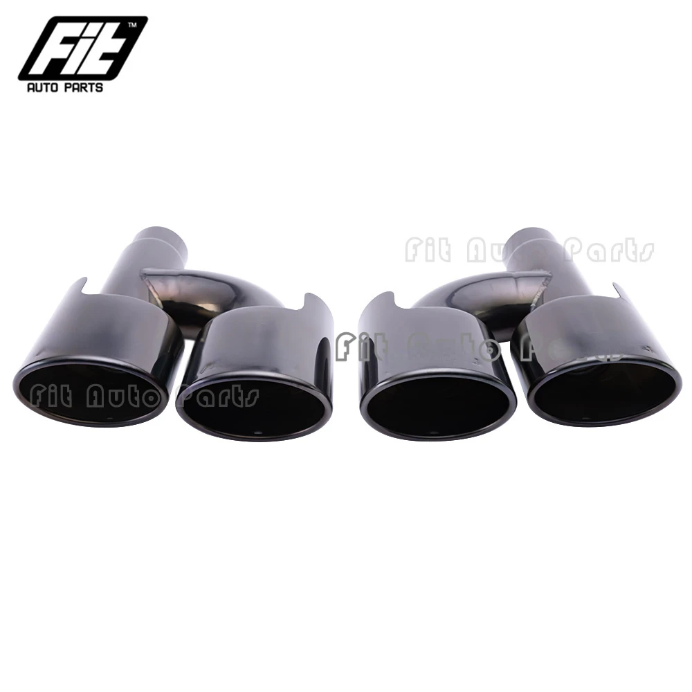 1 PCS stainless steel car exhaust pipe dual muffler tip tail pipe for AG for be-nz C Class C250 C300 W204 silver black