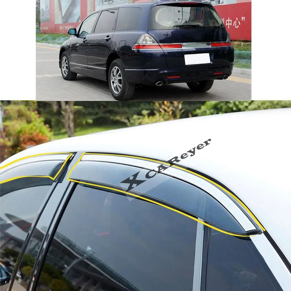 For Honda Odyssey RB1 2005 2006 2007 2008 Car Body Styling Sticker Plastic Window Glass Wind Visor Rain/Sun Guard Vent Parts