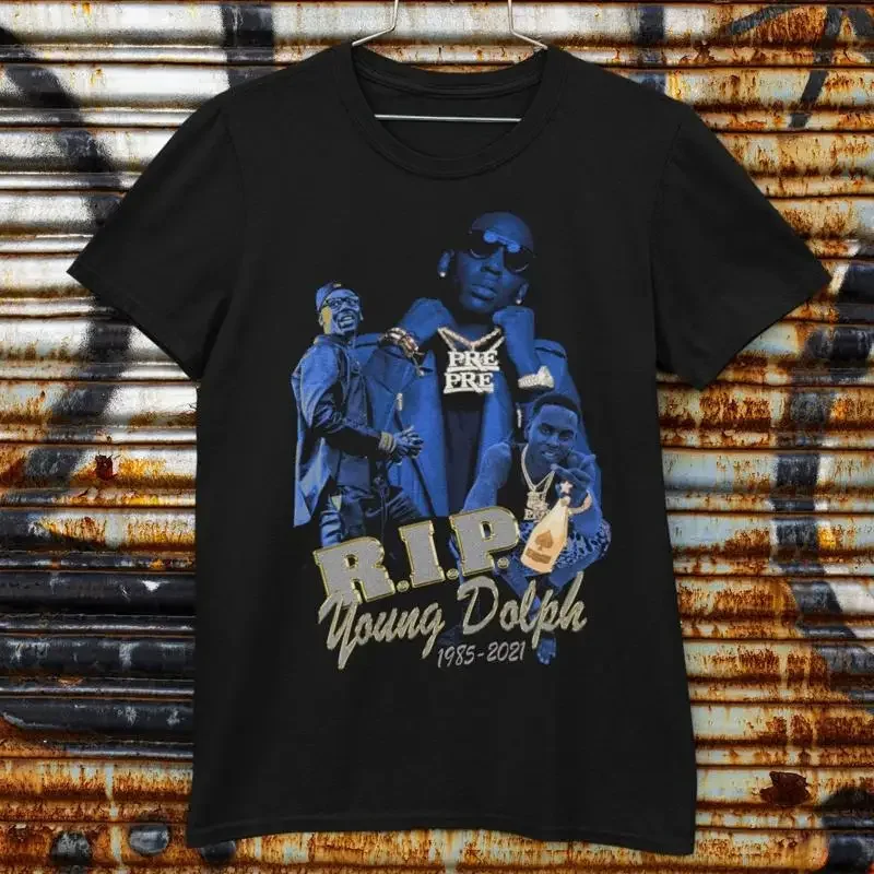 Young Dolph Music For Lovers Black T Shirt Cotton Full Size