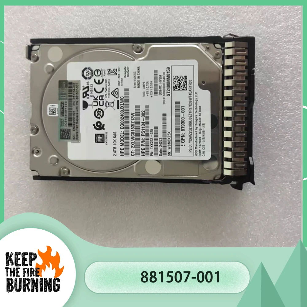 

881457-B21 2.4TB SAS 12G 10K 2.5'' HDD 881507-001 Hard Disk