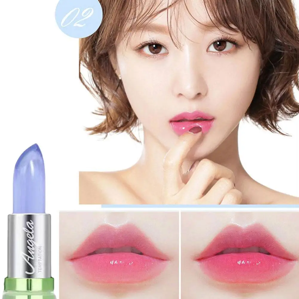 6Colors Aloe Vera Discolored Lip Balm Jelly Magic Color Lasting Girl Lip Lipstick Nourishing Changing Gloss Makeup Moisturi F2G6