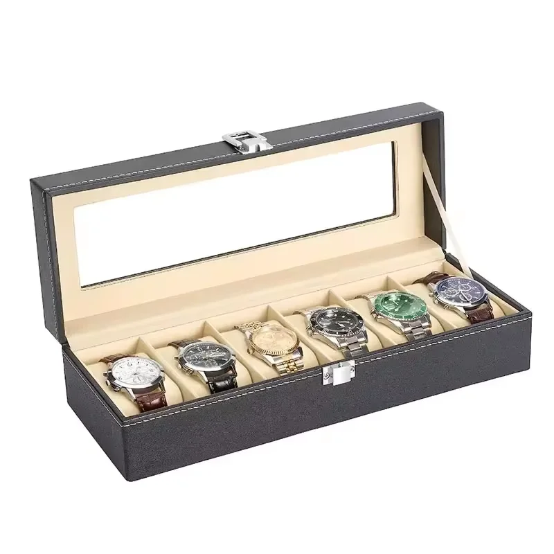 6/3/2 Slots PU Leather Watch Display Storage WristWatch Box Holder Band Pillow Storage Case Organizer Watch Bracket Display Box