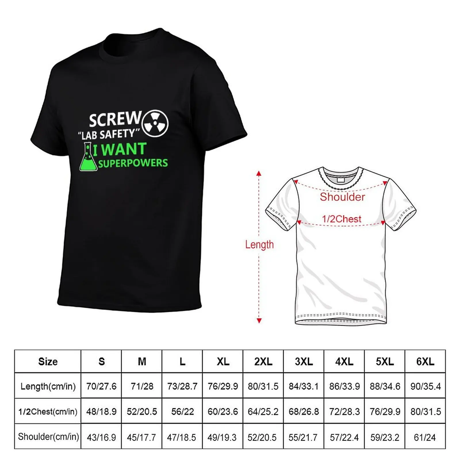 Screw Lab Safety T-Shirt vintage clothes topping clothes for men