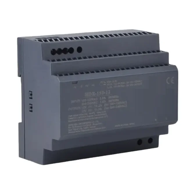 

HDR-150-5 HDR-150-12 HDR-150-15 HDR-150-24 12V 15V 24V 48V 150W 11.3A 9.5A 6.2A 3.2A Industrial DIN Rail Power Supply