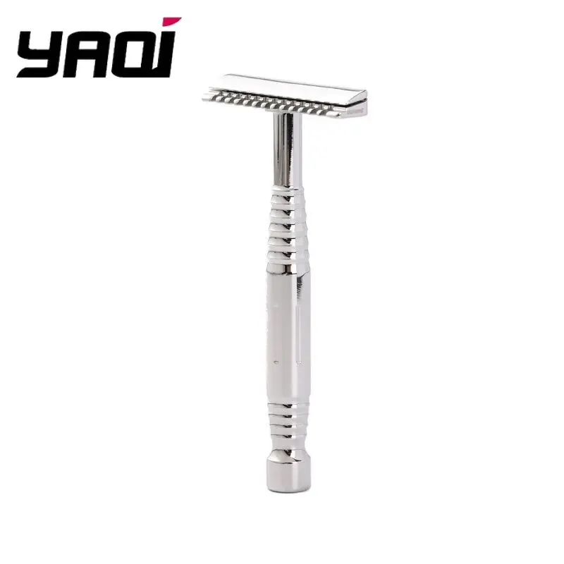Men Razor  YAQI Romulus Open Comb Polished 316 stainless Steel AC Blade Single-edged Mens Shaving Safety Beard shaver