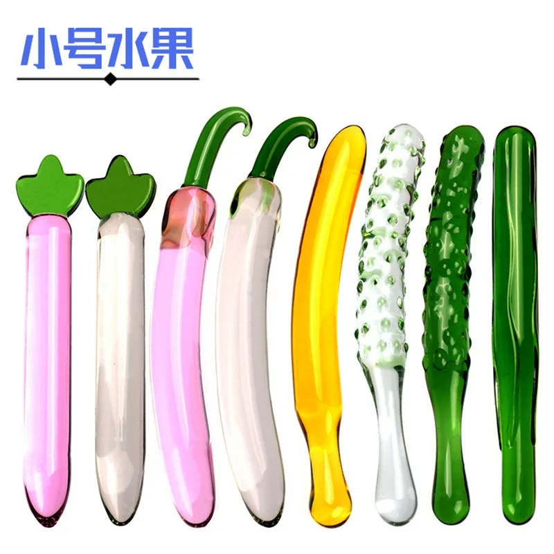 Small fruit shaped glass dildo for masturbation, female toy, sex toy, masturbator, alternative adult product