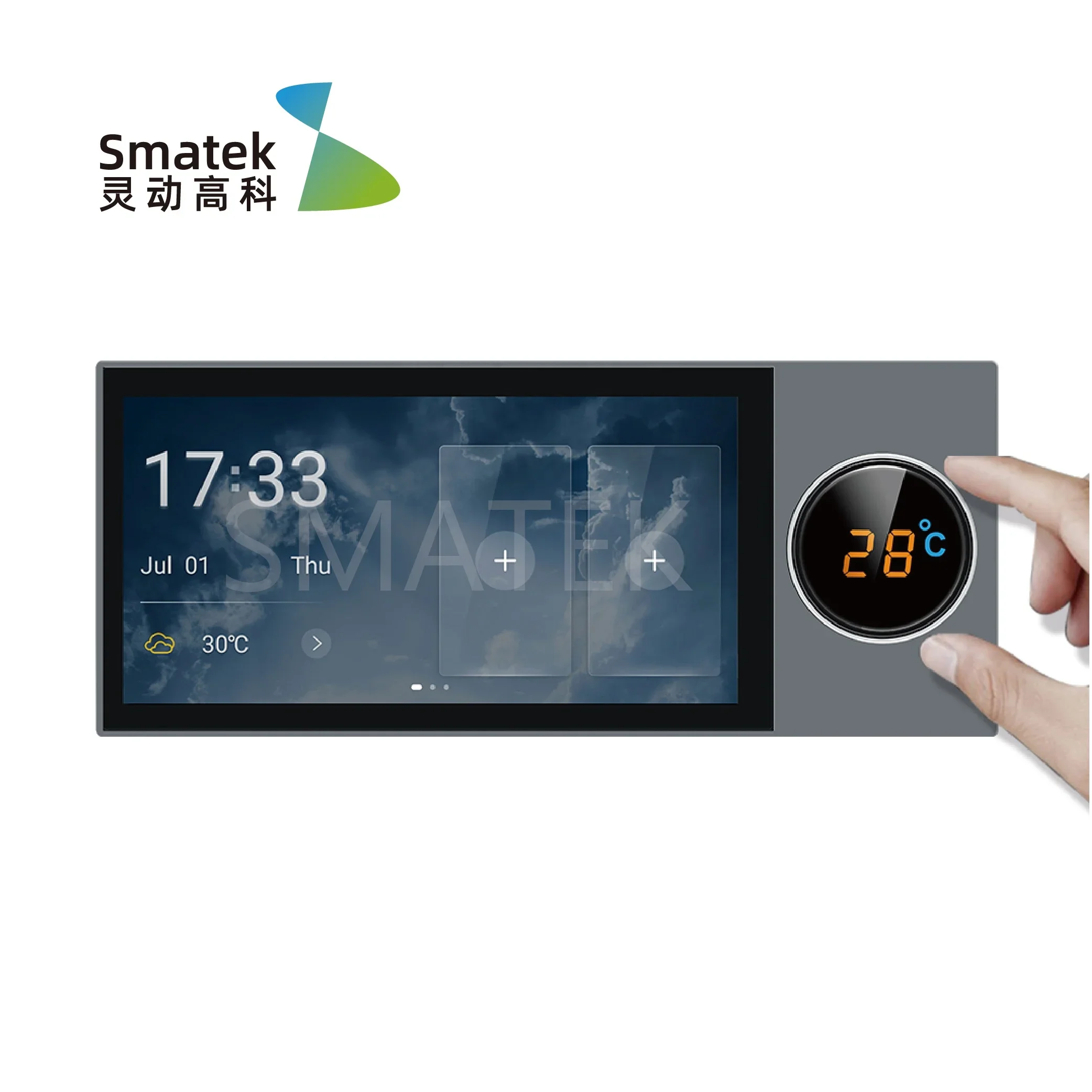 Smatek Wireless or Wired 6'' Asian Smart Home Automation Touch Panel Screen Control Switches