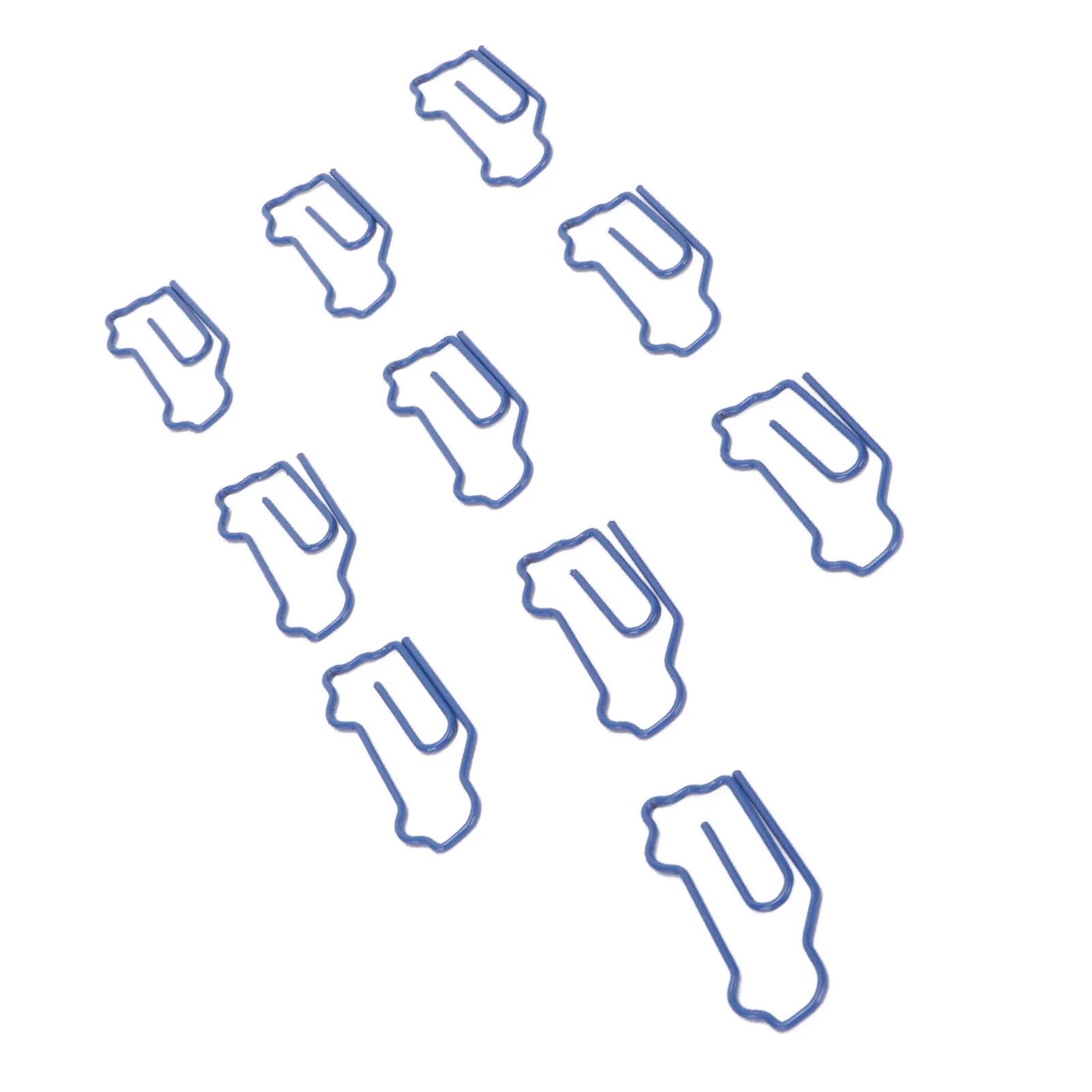 100 Pcs Shaped Paper Clips Metal Material Electroplating Process Light Portable Cute  for File Classification