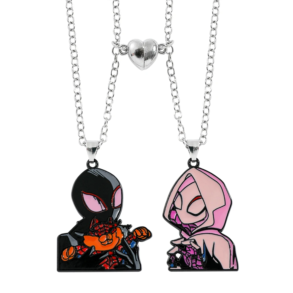 Marvel SpiderMan Necklace Lovers Friend Necklace Kawaii Periphery Holiday Gifts for Valentine's Day Commemoration Day