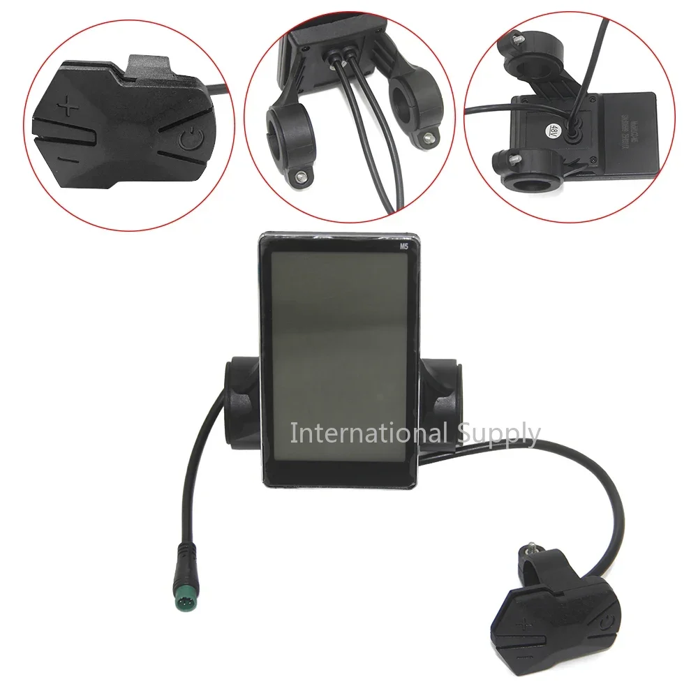 E-Bike LCD-Display 5-Pin 24V 36V 48V 60V E-Scooter M5 LCD-Panel Bildschirm E-Bike Fahrrad Zubehör