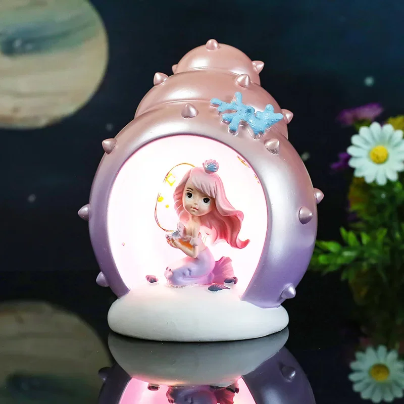 素敵な漫画ナイトライトマーメイドスターライト女の子の寝室の装飾ランプ