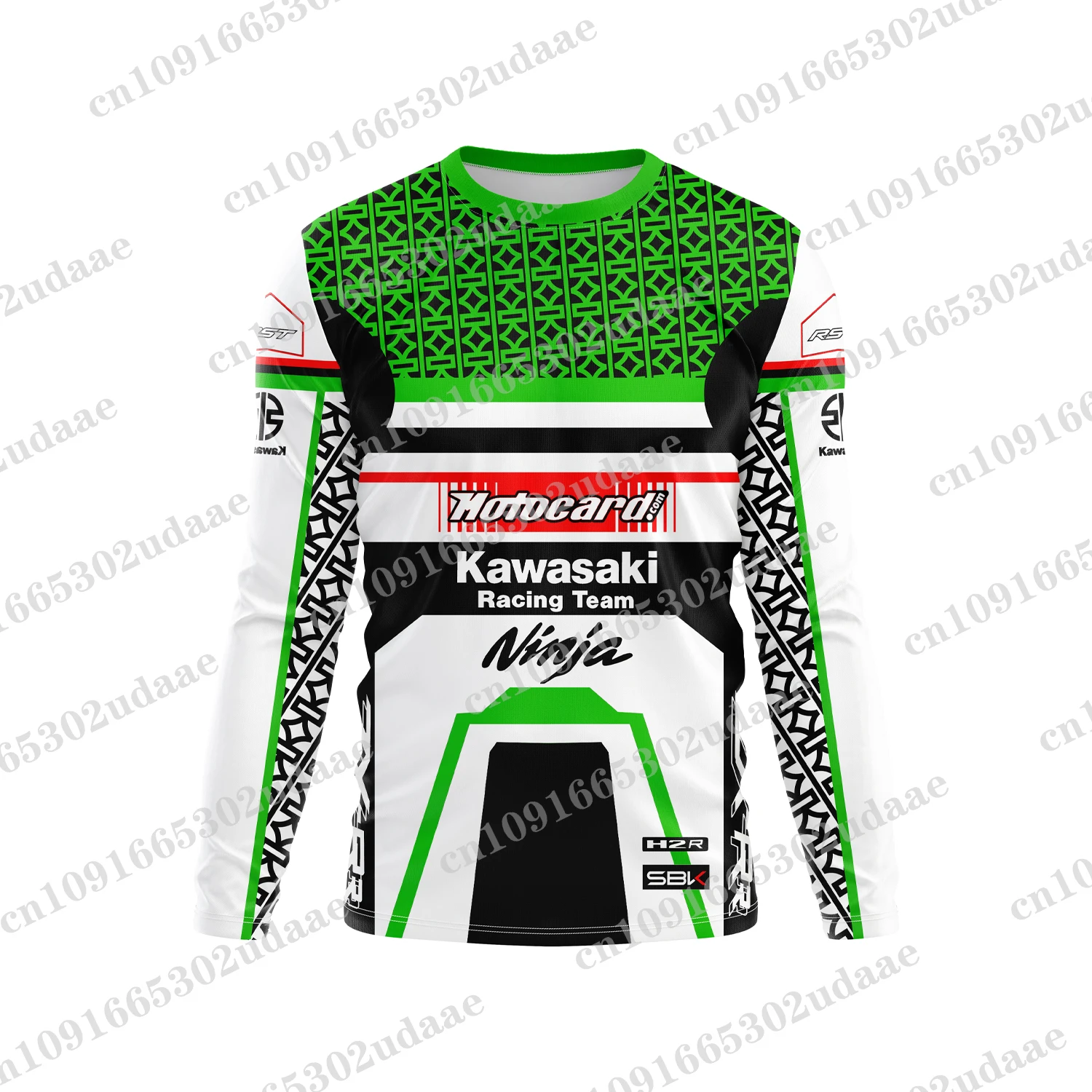 Kawasaki Racing Team Men\'s Summer Long Sleeve 3D Printed Women\'s T-shirt Motorcycle Sports Top