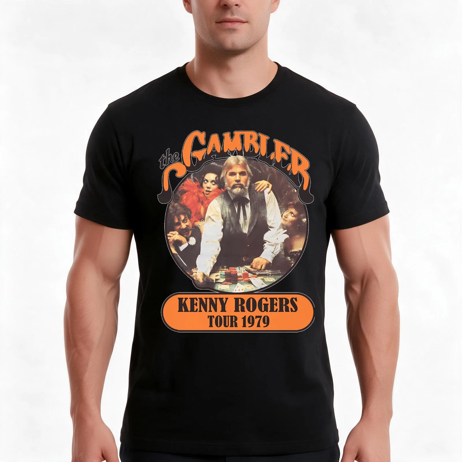 The Gambler T-Shirt, Summer Casual Cotton Tee, Oversized Streetwear Tops, Vintage Graphic Print, Loose Fit Short Sleeve