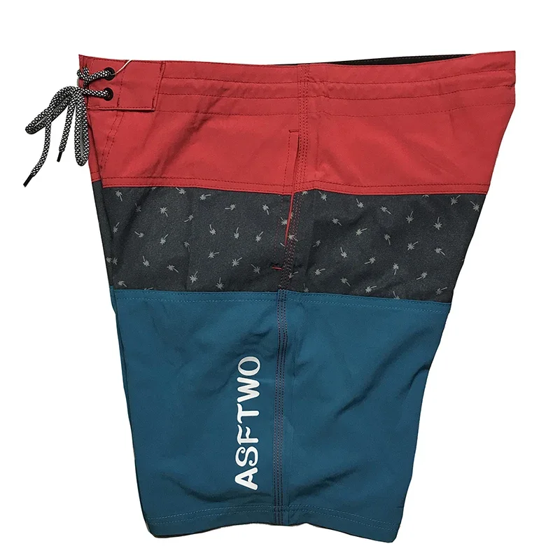 Quick-dry printed beach pants travel swimsuit pants running shorts men sports fitness shorts surf board pants five minutes