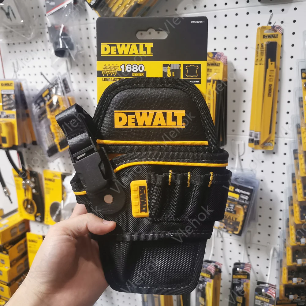 Компактная сумка для дрели DEWALT DWST83486-1, 6 карманов, сумка для инструментов, электрическая дрель, поясная сумка