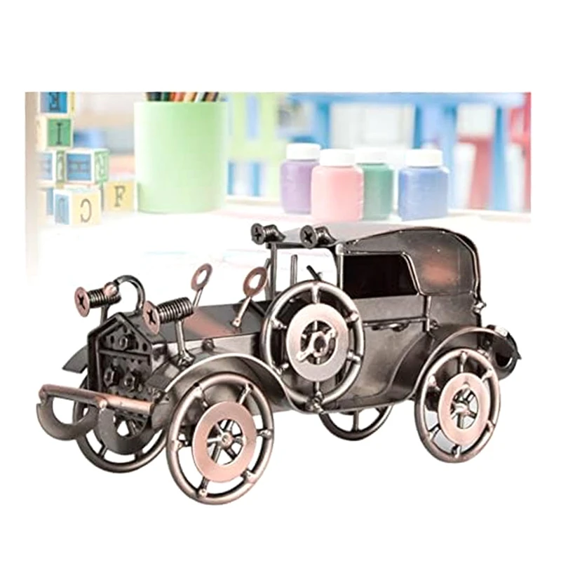 1 PCS Copper Desktop Home Decoration Metal Models Antique Vehicle Model Iron Car Model