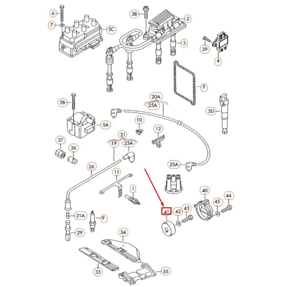 مستشعر عمود الحدبات دفعة الدوار لشركة فولكس فاجن باسات B5 طوارق أودي سكودا 06B905234A #6