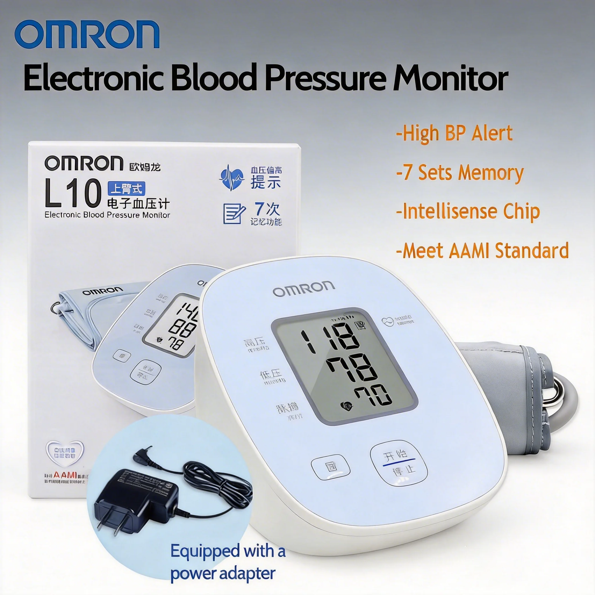 omron-l10-electronic-upper-arm-blood-pressure-monitor-accurate-home-bp-machine-with-original-cuff-and-ac-adapter