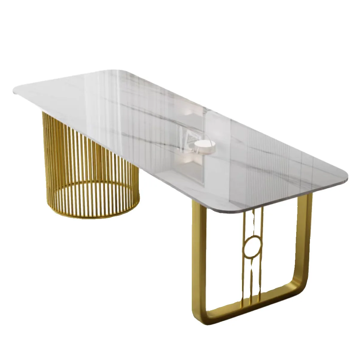 

Solid wood slate marble, bracket wrought iron dining table feet, large board desk feet, metal dining table