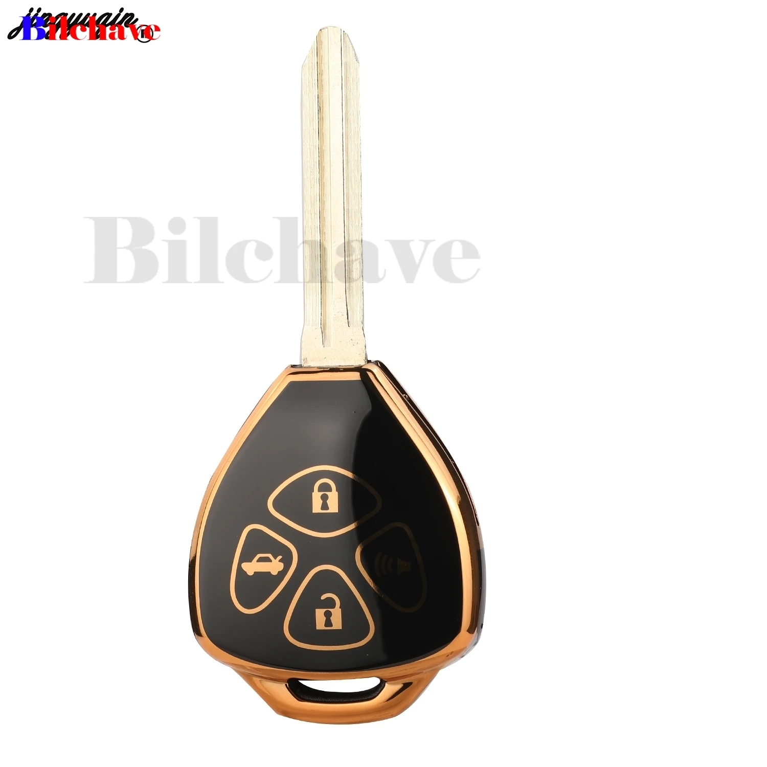 jingyuqin TPU Car Key Case Cover Shell 2/3/4 Buttons-Toyota Corolla Camry Reiz RAV4 Crown Avalon Prince Matrix Auris FOB housing