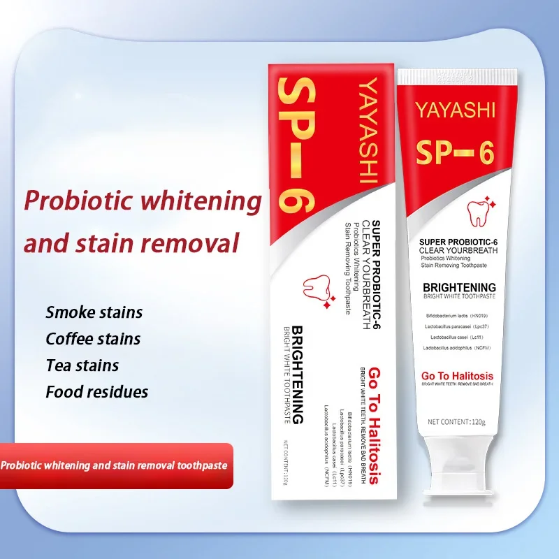 120g Probiotic Toothpaste SP-6 Whitening Tooth Remove Plaque Stains Teeth Whitener Oral Hygiene Clean Fresh Breath Denta