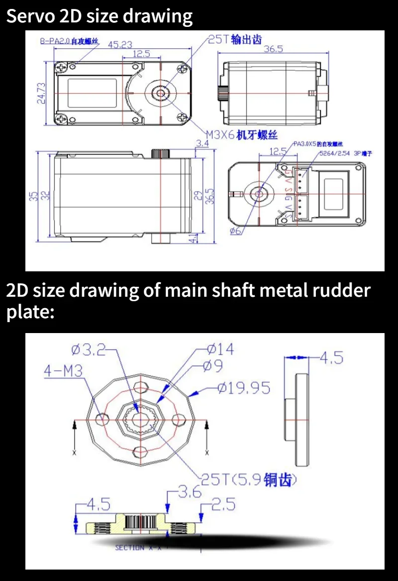 STS3215 7.4V 19KG การเข้ารหัสแม่เหล็ก Servo 360 องศาความแม่นยําสูงข้อเสนอแนะ Serial Bus TTL เซอร์โวสําหรับหุ่นยนต์ Arduino Feetech