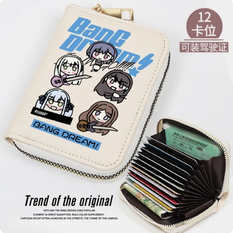 

BanG Dream! It's MyGO!!!!! Rāna Kaname Anon Chihaya Zipper Fashion Wallet PU Purse Card Holder Money Bag Cosplay Gift B616