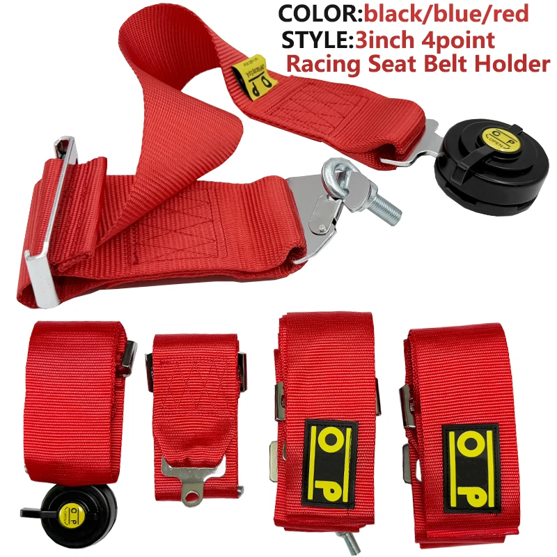 

New racing seat belt 3inch 4point E-sports gaming safety belt High quality racing seat belt harness car modified car accessories