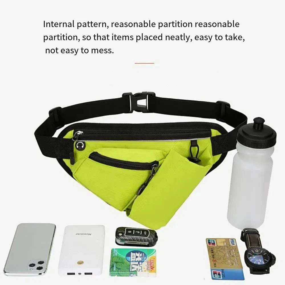 Unisex Kettle Fanny Pack Breathable Multifunction Running Belt Waist Bags Large Capacity with Water Bottle Holder