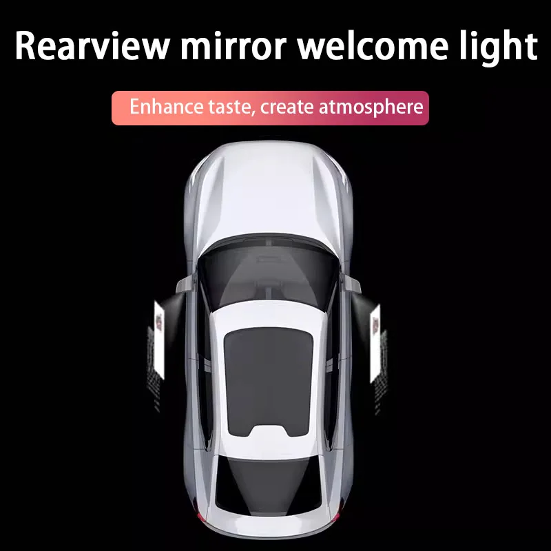 Suitable for Cadillac CT4/CT5/CT6/ATS/CTS/Escalade Rearview Mirror Welcome Carpet Light Projection