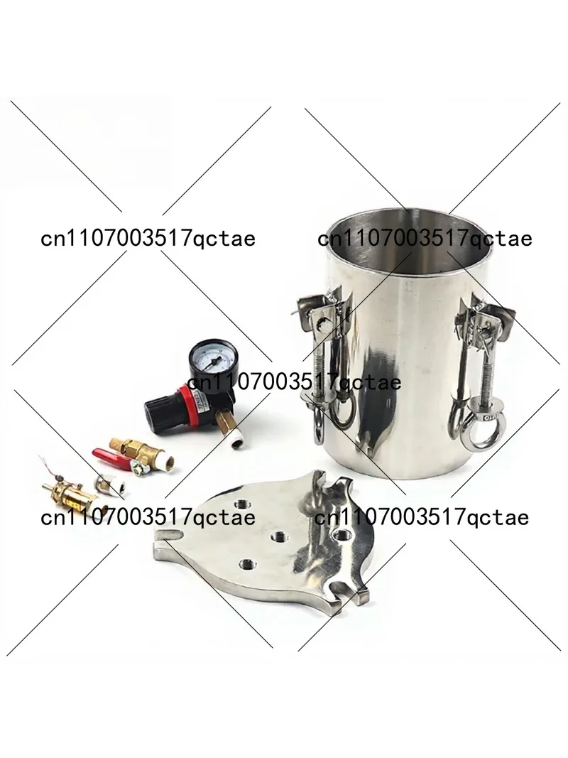 3L Fluid Storage Pressure Tank 304 Stainless Steel Dispenser Barrel with Dispensing Valve for Home And Kitchen