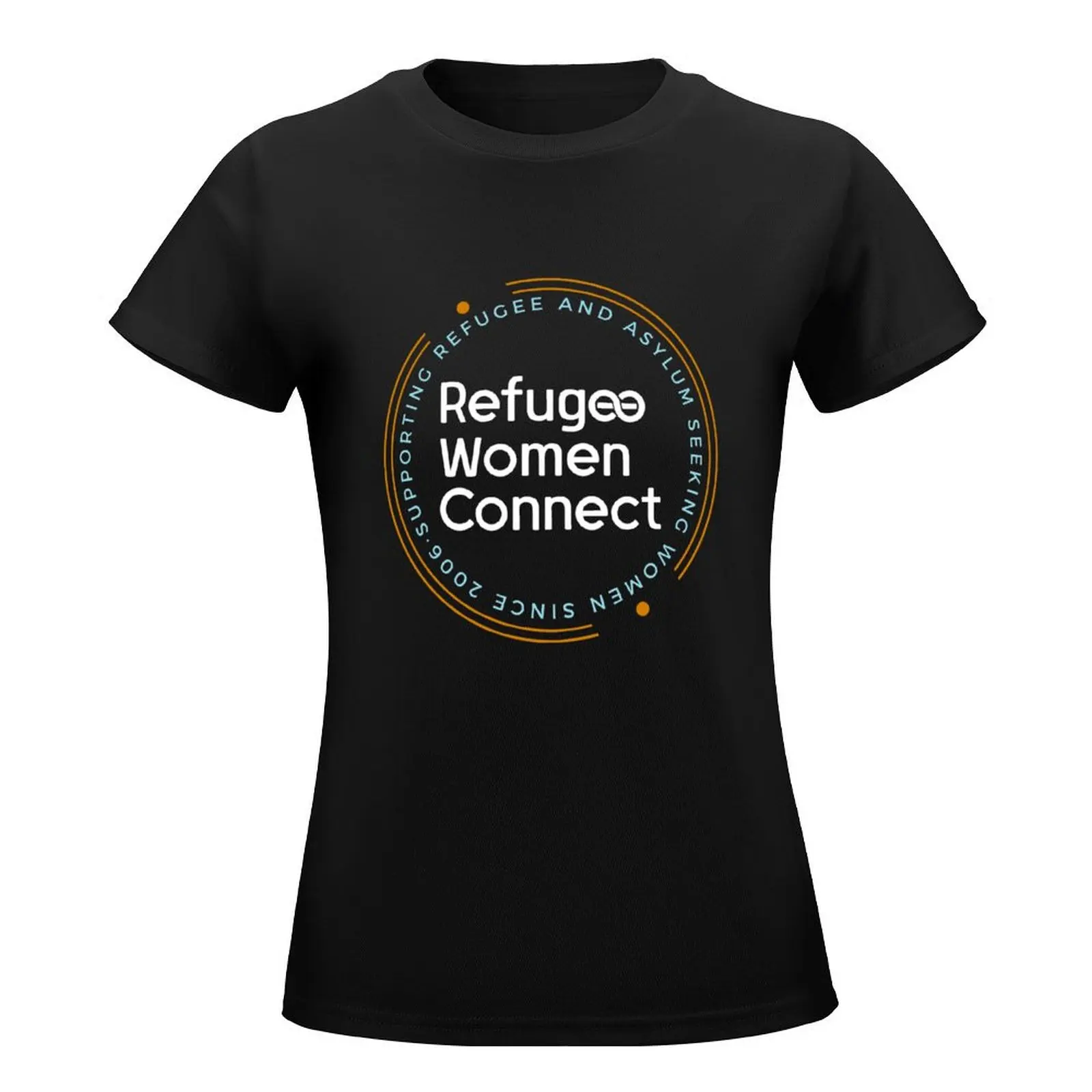 Refugee Women Connect Logo Supporting Refugee and Asylum Seeking Women T-Shirt customs plus size tops graphics tops for Women