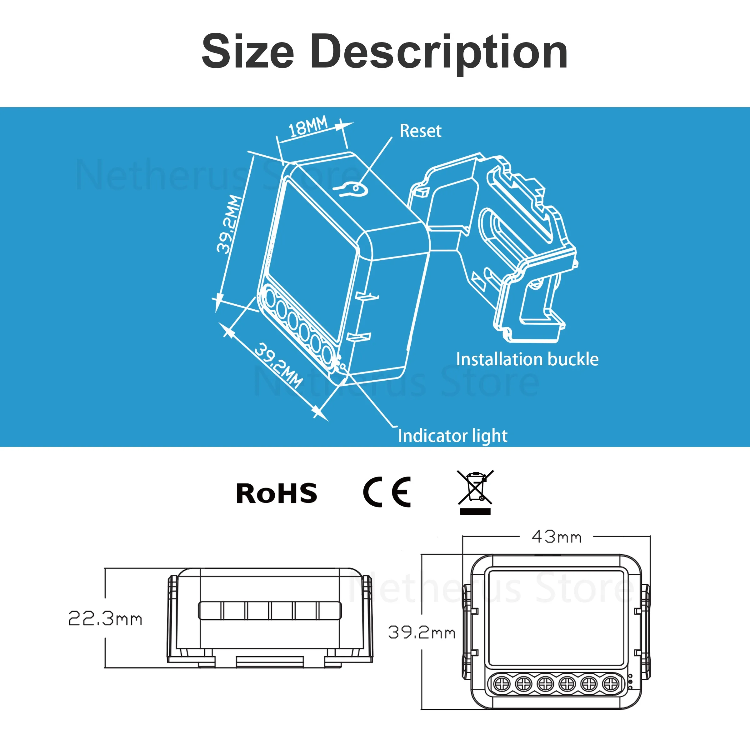 Tuya WiFi Smart Switch Module 1/2/3 Gang Mini Relay Smart Home DIY Module Compatible with Smart Life Alexa Google Assistant