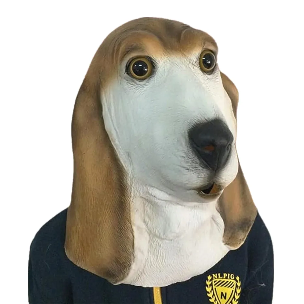 Foxhound Dog Mask Halloween Cosplay Costume Dog Mask Latex Dog Mask Masquerade Dance, Music Festival, Cosplay, Dance Performance