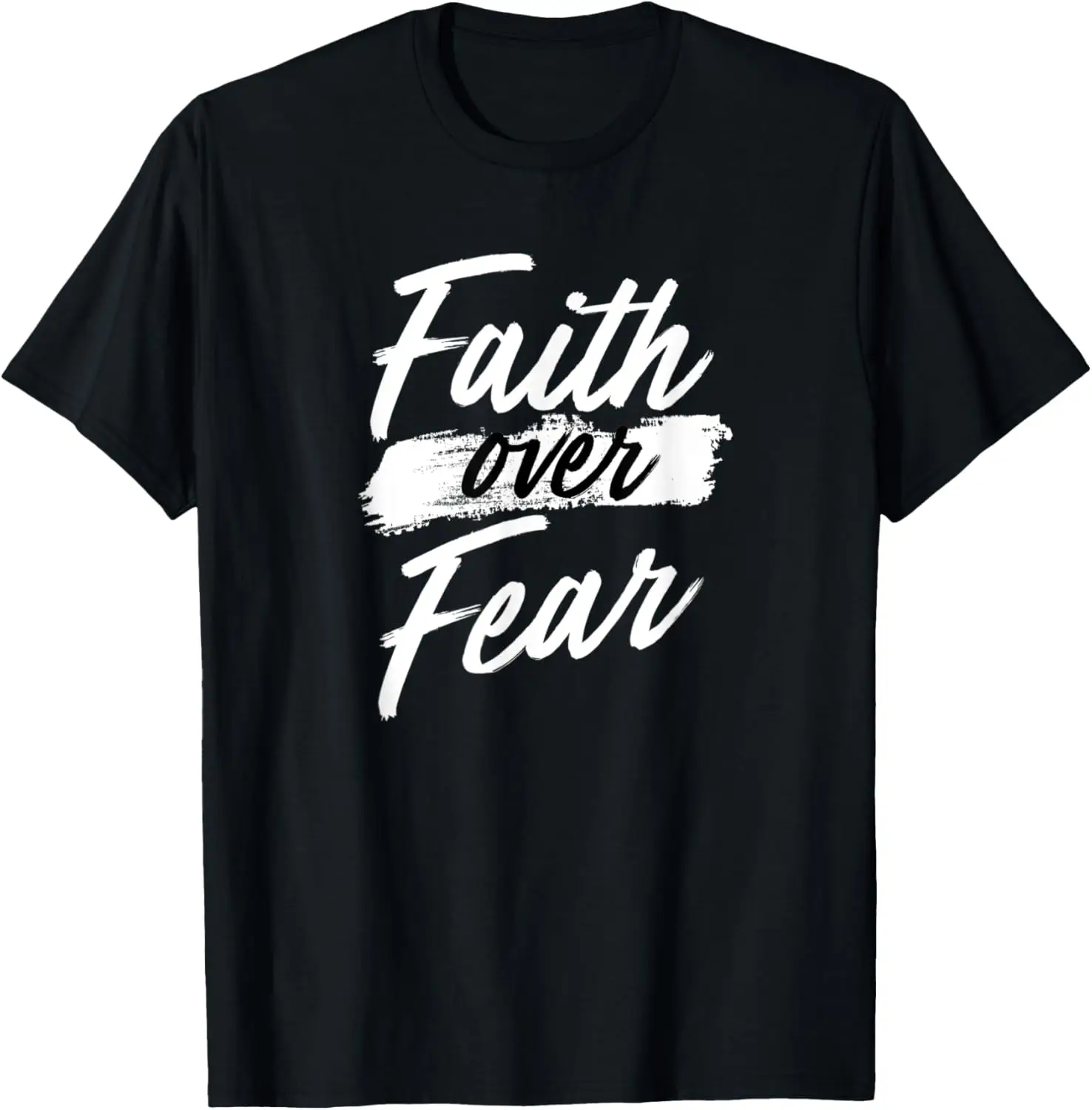 

Мел Faith Over Fear — вдохновляющая футболка с христианскими Писаниями