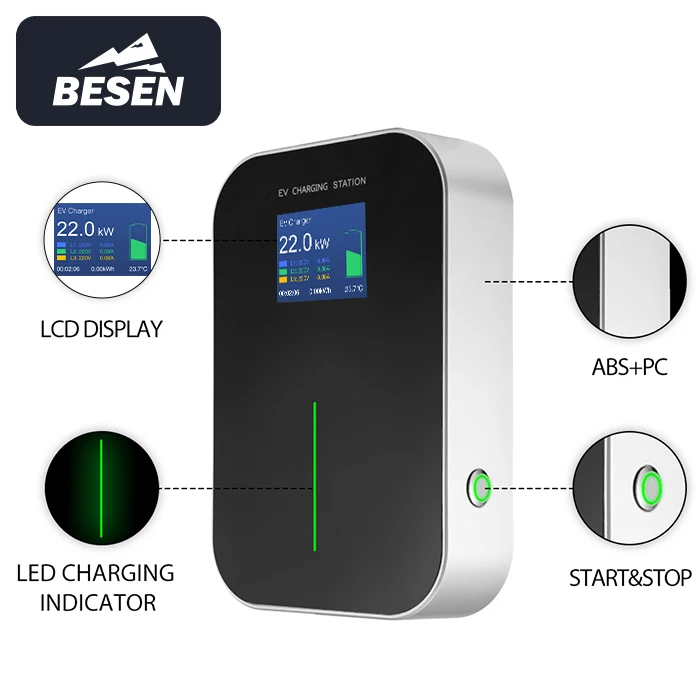 BESEN IEC62196-2 Standard 22 kW EV CHARGER for Electric Vehicle Fleet