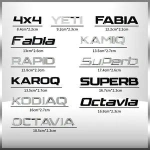 3D -Metall -Heck -Auto -Emblema, Chrom -Emblem, Skoda Octavia Aufkleber, Superb, Karoq, Fabia, Fast, 4x4, Yeti, Logo -Brief, Dekoration 12 Hauptverkäufe LED Kombi Lighthouse - №10
