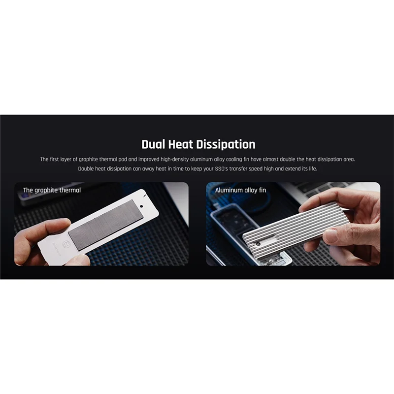 C9-Smart 2280 M.2 Nvme SSD-Gehäuse Cyber Design Explorer Edition mit LCD-Display, max. 10 Gbit/s Typ C