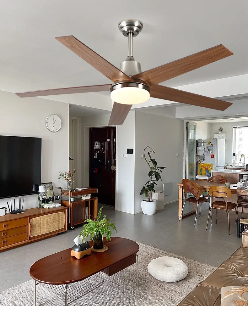 Low Floor Ceiling fan light living room lighting dining room bedroom antique style wood grain ceiling fan chandelier