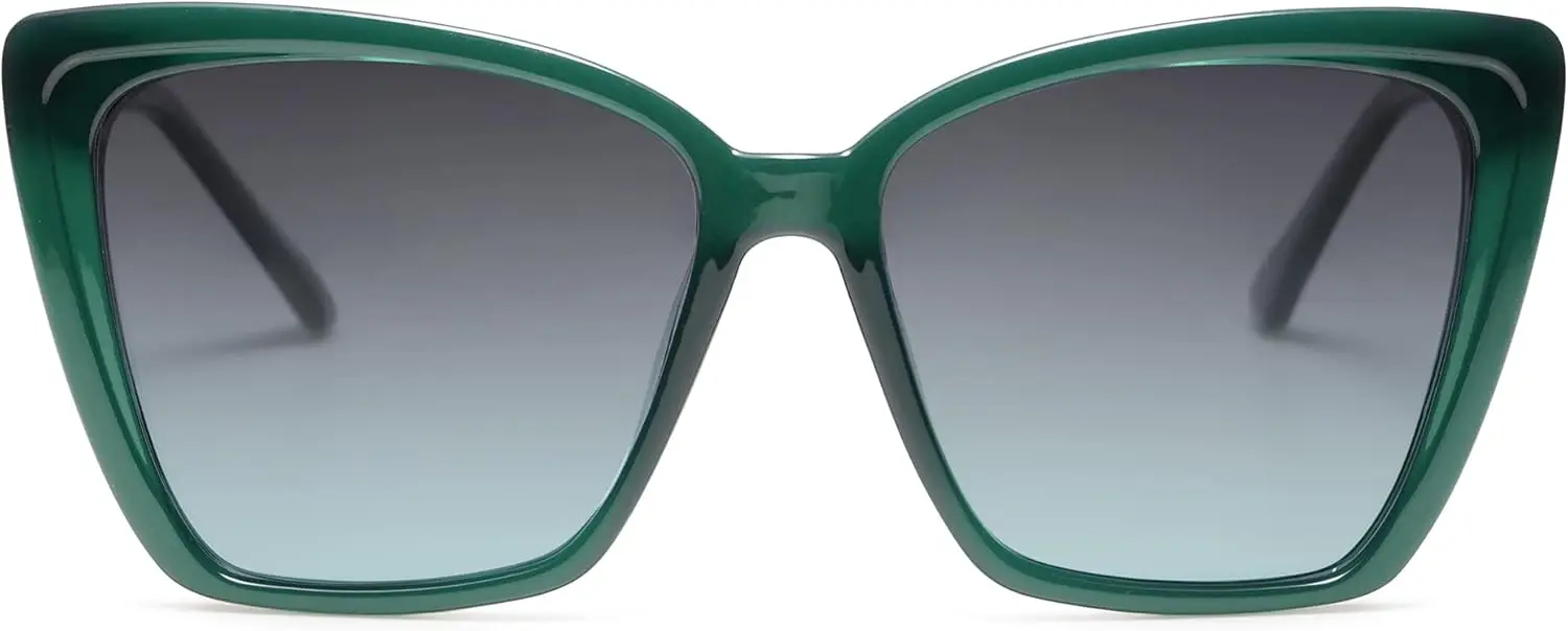 

Модные поляризованные солнцезащитные очки для женщин, в стиле ретро, большие квадратные, в форме кошачьего глаза, с защитой от ультрафиолета