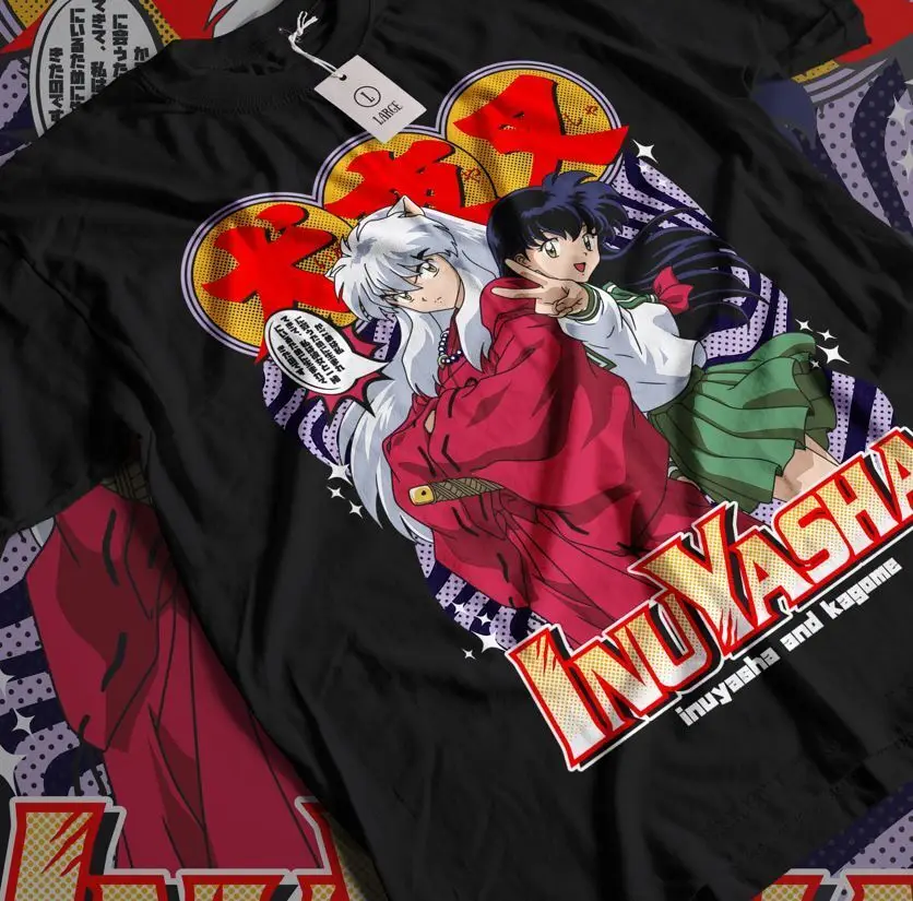 Inuyasha T-shirt Kagome Higurashi Sesshomaru Red Moon Inu Yasha Anime Shirt