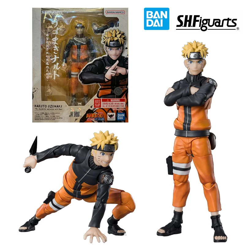 Bandai Namco S.H.Figuarts Naruto Uzumaki 16Cm Naruto Shippuden Anime Original Action Figure Model Toy Birthday Gift Collection