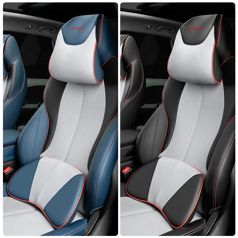 For BYD Atto 3 SONG PLUS DM-i EV Dolphin Microfiber Leather Headrest Seat Headrest Neck pillow Cushion Neck Headrest Accessories