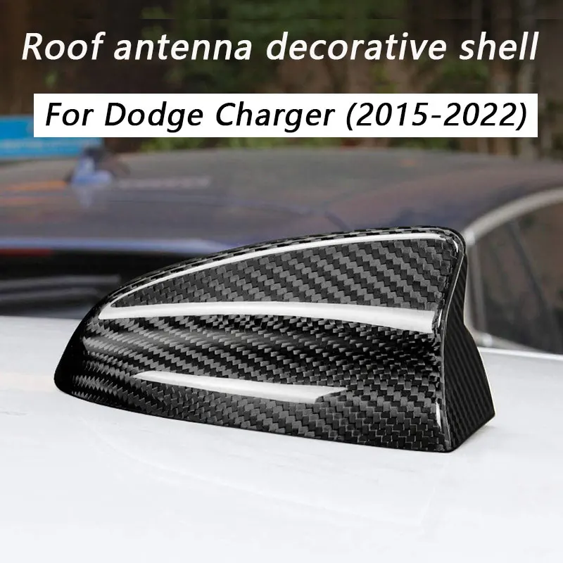 

Real Carbon Fiber Roof Antenna Decorative Shell For Dodge Charger 2015-2023 Modification Antenna Cover Stickers