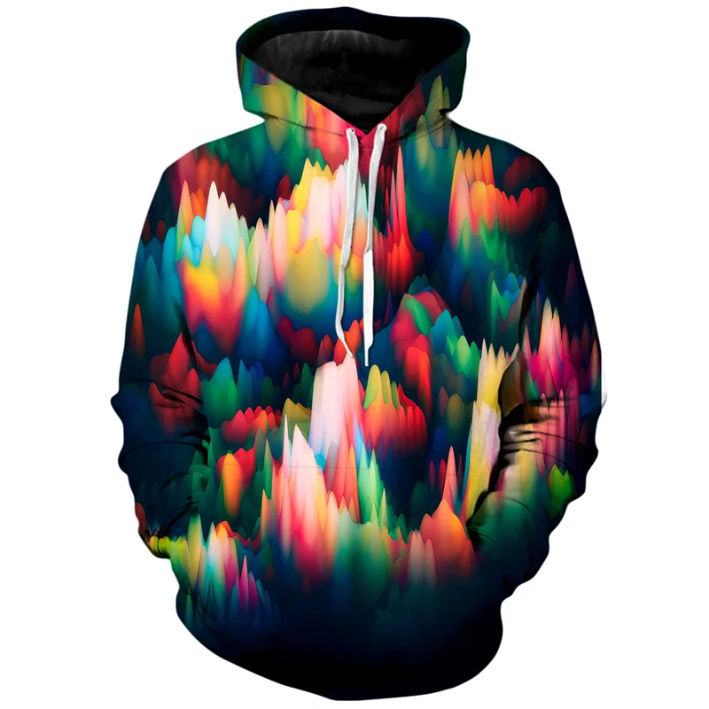 Hoodies Harjauku unissex com impressão 3D de pintura a óleo, manga comprida, pulôver colorido, esportes de rua, casual, primavera, outono, 2022